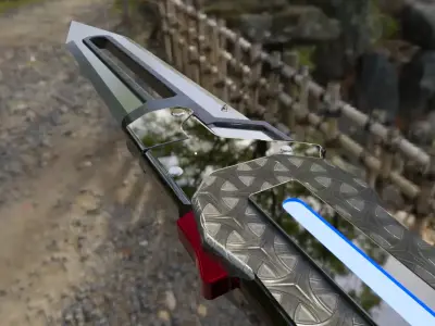scifiKnife for game  Low-poly 3D model