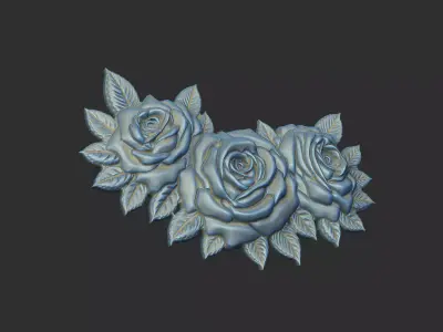 ornate vintage rose Victorian baroque luxury detail design 3D print model purchase