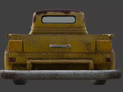 Vintage Rusty Pickup Truck 3D Model 3D model 15