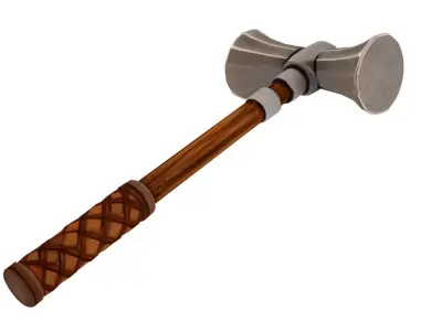 Stylized Medieval Hammer Low-poly 3D model
