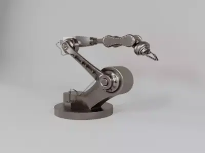 Industrial robot  Low-poly 3D model