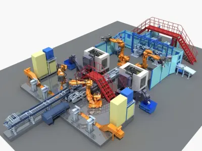 Industrial Equipment 27 - Automated Production Line for  3D model