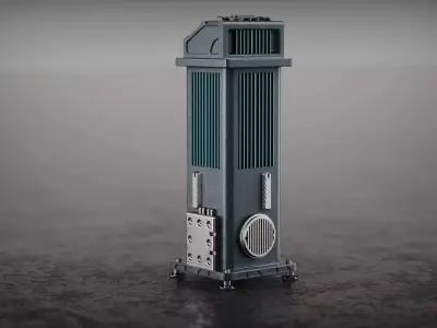 scifi port electrical module station 3D model