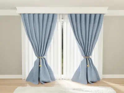 Curtains Classic - Interior design Free 3D model