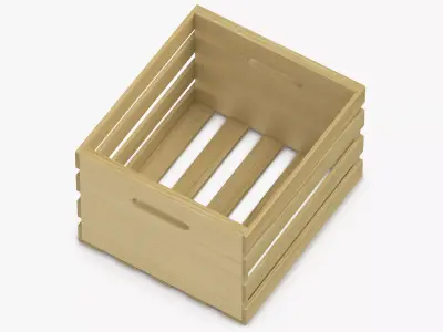 Wooden Crate 02 3D model purchase