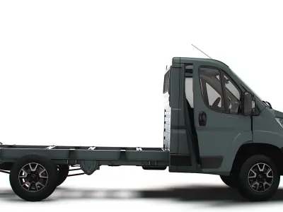 Opel Movano Chassis Truck SCab 3450WB HQInterior 2023 3D model