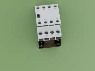 Contactor 3D model electrical switch Low-poly 3D model