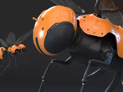 3d model of the cyberpunk Wasp 3D model