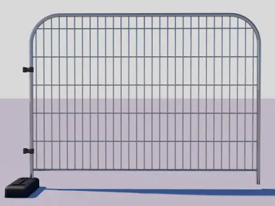 Low Poly UV Mapped Heras Fencing Low-poly 3D model