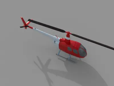 Helicopter Tourism Low-poly 3D model