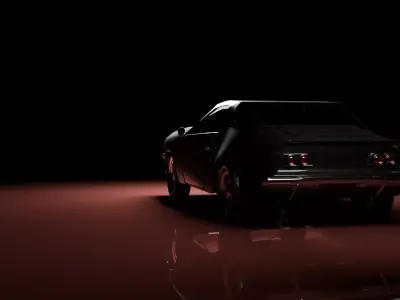 Stylized Vintage Muscle Car 3D model