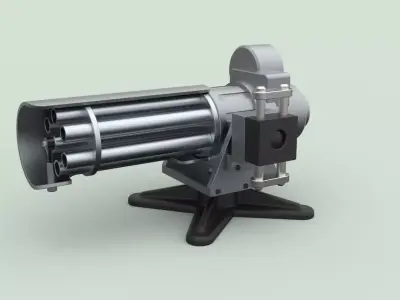 Machine gun 2 3D model