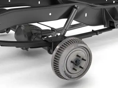 PICKUP TRUCK CHASSIS 2WD 3D model