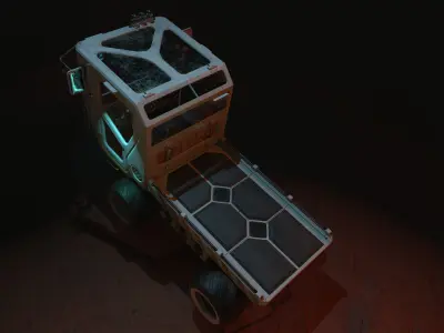 Sci-fi Cart Low-poly 3D model