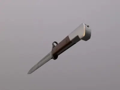 Belgian bayonet 1924 Low-poly 3D model