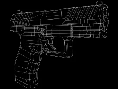 Walther P99Q Low-poly 3D model