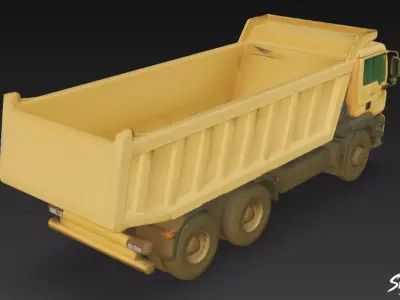 Dump Truck Low-poly 3D model purchase