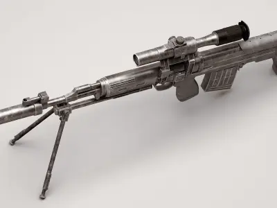 Dragunov SVU 3D model purchase