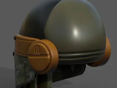 Helmet scifi military combat 3d model low poly  Low-poly 3D model shop