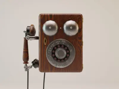 Antique Phone Free low-poly 3D model