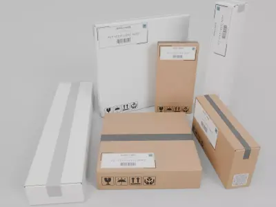 Designer White and Classic Box Bundle - Rigged and Customizable 3D Model Pack