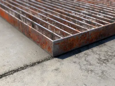 Rusted Metal grill 3D model