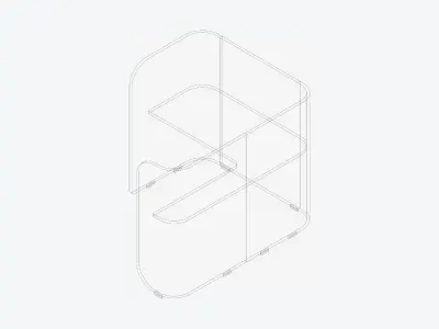 Booth - Simplicity - Type 2 Low-poly 3D model