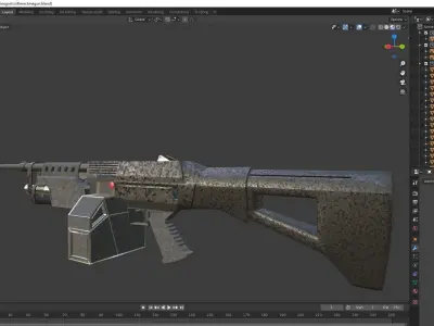 Sci-Fi Machine Gun 3d Model 3D model