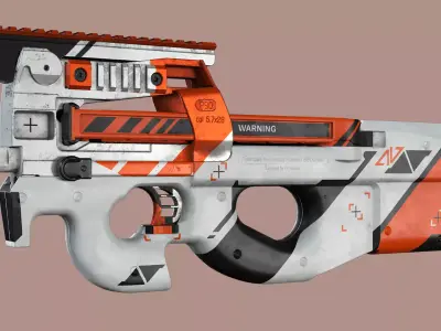 P90 - Asiimov Low-poly 3D model
