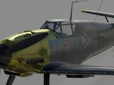 Messerschmitt Bf 109 3D model 7