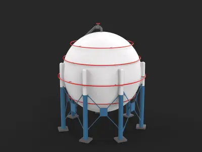 Spherical Tank 3D model
