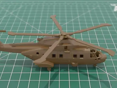 AW101 Merlin Military Helicopter 3D Print STL 3MF Model 3D print model