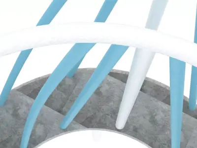 Industrial Anchor Platform With Railings 3D model
