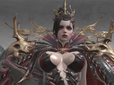 Sexy beauty Low-poly 3D model