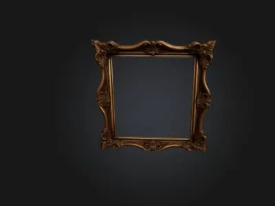 Realistic Picture Frame Low-poly 3D model
