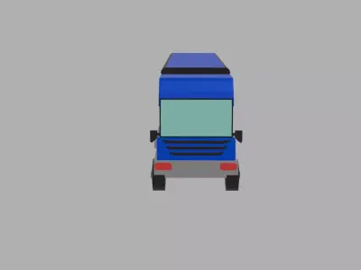 low polygon truck Low-poly 3D model