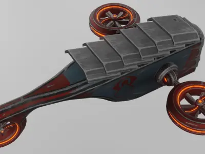 Sci-fi drone Low-poly 3D model from CGTrader