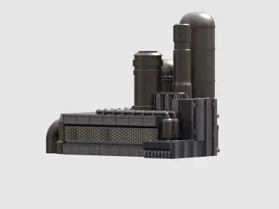 MUDDD metal structure with pipes and pipes Free 3D model