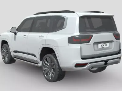 Low Poly Car - Toyota Land Cruiser 300 Hybrid 2026 Low-poly 3D model