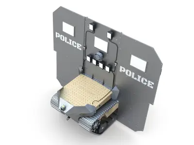 RBS1 SWAT BOT Robotic Ballistic Shield 3D model