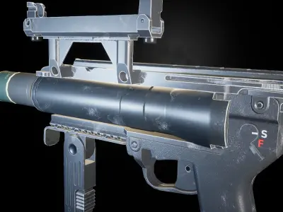 AAA GL320 Grenade Launcher Game Ready PBR Low-poly 3D model