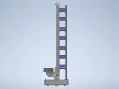 AGV with Three-way rotating grip - Smart warehouse 3D model