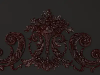 Ornament wood Free 3D print model