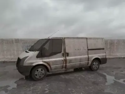 destroyed van 013 am165 3D model