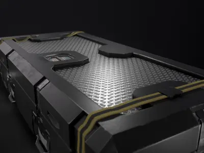 Weapon box Sci-fi box Low-poly 3D model