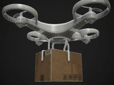 Cargo Drone 3D model purchase