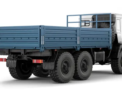 Kamaz 43118 flatbed 2017 3D model
