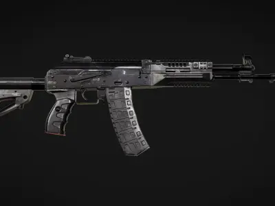 FPS AK-12 AAA PBR Game Ready Weapon Asset Low-poly 3D model