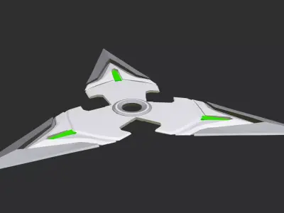 genji shuriken and kunai set 3D model