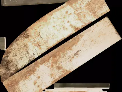 Realistic Worn Rusty Machete 20 inch  Game Ready FBX OBJ BLEND Free low-poly 3D model